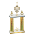 Double Gold Carbon Fiber Second Place Chess Trophy