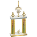 Double Gold Carbon Fiber Year Chess Trophy