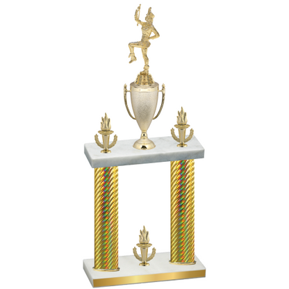 Double Gold Carbon Fiber Victory Majorette Trophy