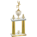 Double Gold Carbon Fiber Year Majorette Trophy