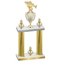 Double Gold Carbon Fiber Victory Fishing Trophy