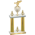 Double Gold Carbon Fiber Victory Fishing Trophy