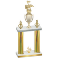 Double Gold Carbon Fiber Fourth Place Music Trophy