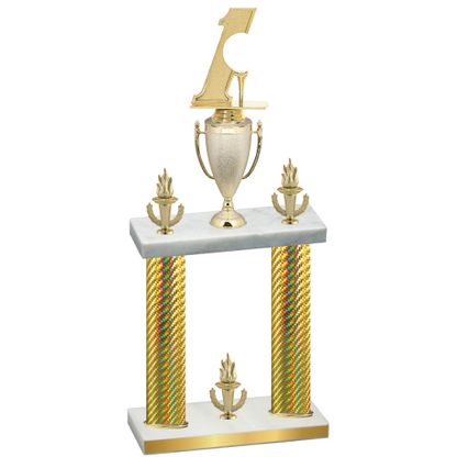 Double Gold Carbon Fiber Victory Golf Trophy
