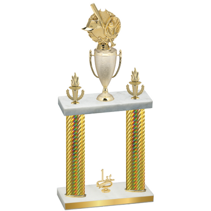 Double Gold Carbon Fiber First Place Baseball Trophy