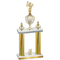 Double Gold Carbon Fiber Year Academics Trophy