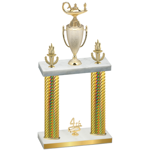 Double Gold Carbon Fiber Fourth Place Academics Trophy