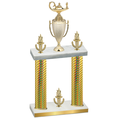Double Gold Carbon Fiber Victory Academics Trophy
