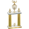 Double Gold Carbon Fiber Year Academics Trophy