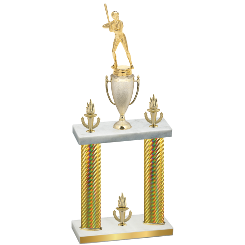 Double Gold Carbon Fiber Victory Softball Trophy