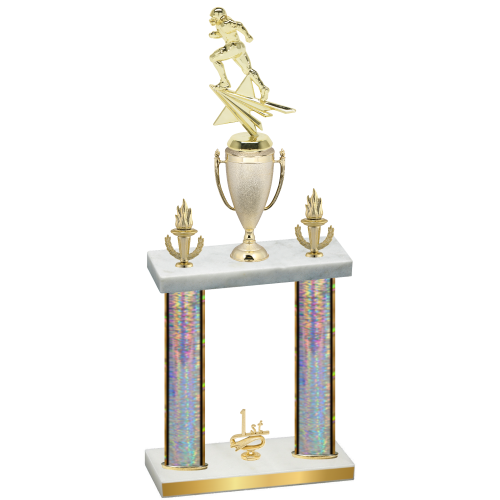 Double Silver Glacier First Place Football Trophy