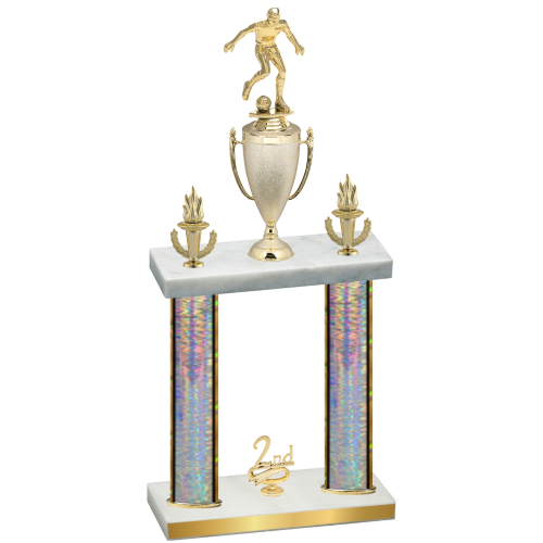 Double Silver Glacier Second Place Soccer Trophy