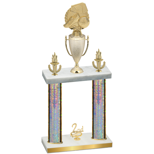 Double Silver Glacier Second Place Soccer Trophy
