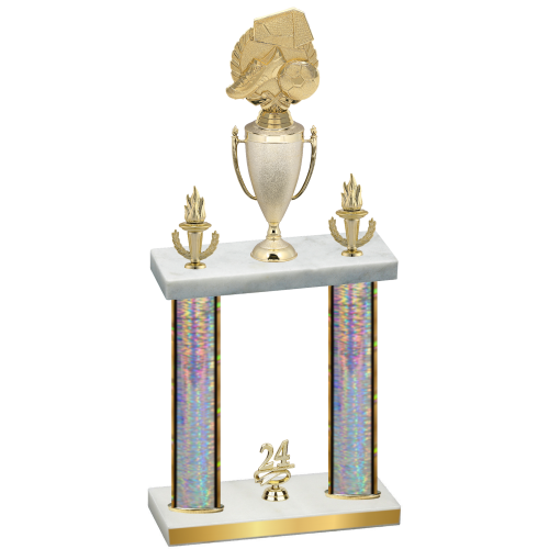 Double Silver Glacier Year Soccer Trophy