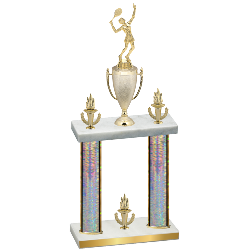 Double Silver Glacier Victory Tennis Trophy