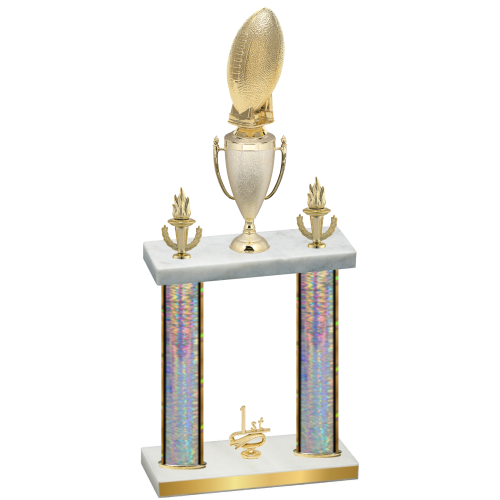Double Silver Glacier First Place Football Trophy