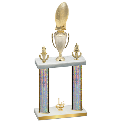Double Silver Glacier First Place Football Trophy