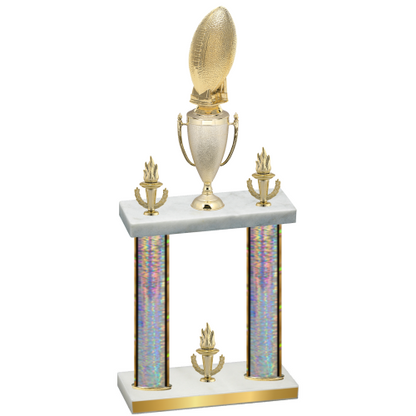 Double Silver Glacier Victory Football Trophy