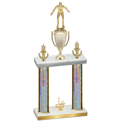 Double Silver Glacier First Place Wrestling Trophy