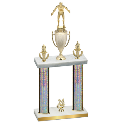 Double Silver Glacier Year Wrestling Trophy