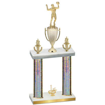 Double Silver Glacier First Place Volleyball Trophy