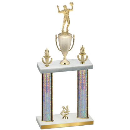 Double Silver Glacier Year Volleyball Trophy
