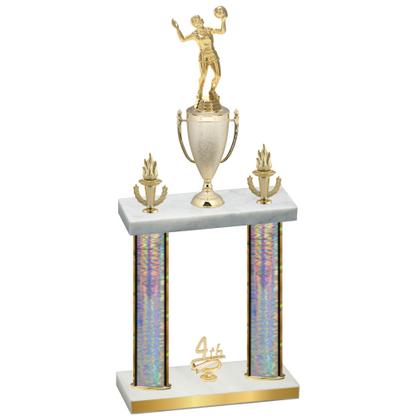 Double Silver Glacier Fourth Place Volleyball Trophy