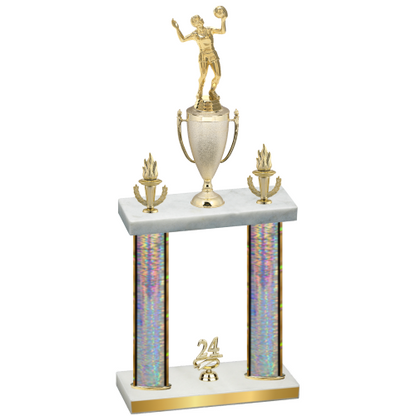 Double Silver Glacier Year Volleyball Trophy