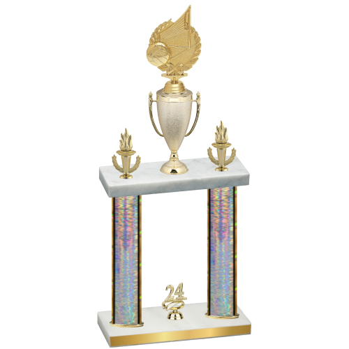 Double Silver Glacier Year Volleyball Trophy