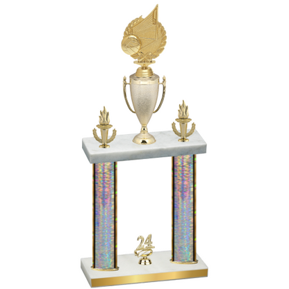 Double Silver Glacier Year Volleyball Trophy
