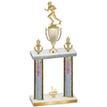 Double Silver Glacier First Place Football Trophy