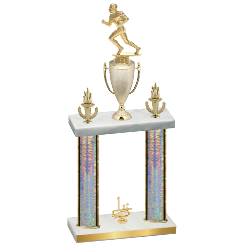 Double Silver Glacier First Place Football Trophy