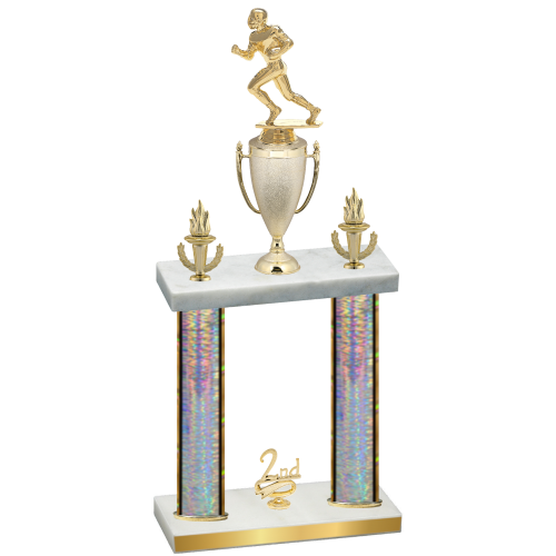 Double Silver Glacier Second Place Football Trophy