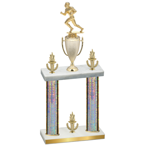 Double Silver Glacier Victory Football Trophy