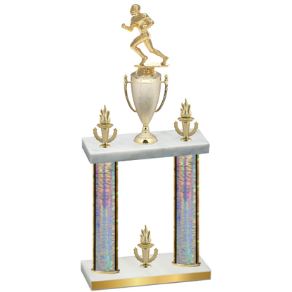 Double Silver Glacier Victory Football Trophy