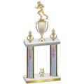 Double Silver Glacier Year Football Trophy