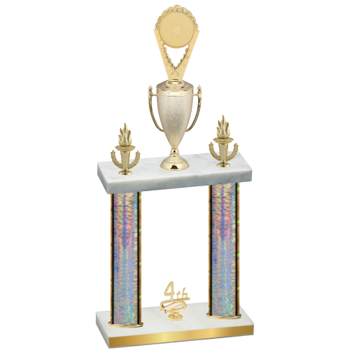 Double Silver Glacier Fourth Place Insert Trophy