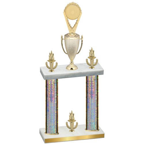 Double Silver Glacier Victory Insert Trophy