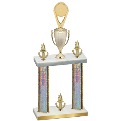 Double Silver Glacier Victory Insert Trophy