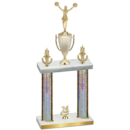 Double Silver Glacier Year Cheerleading Trophy