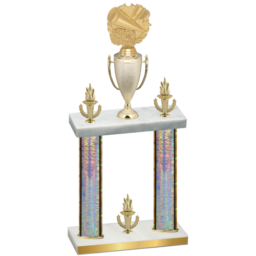 Double Silver Glacier Victory Cheerleading Trophy