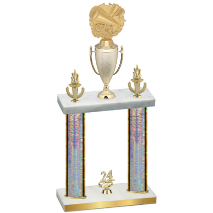 Double Silver Glacier Year Cheerleading Trophy