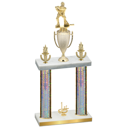 Double Silver Glacier First Place Hockey Trophy