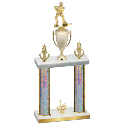Double Silver Glacier First Place Hockey Trophy