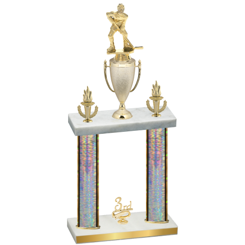 Double Silver Glacier Third Place Hockey Trophy