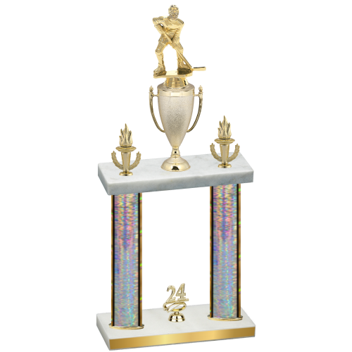 Double Silver Glacier Year Hockey Trophy