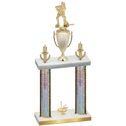 Double Silver Glacier First Place Hockey Trophy