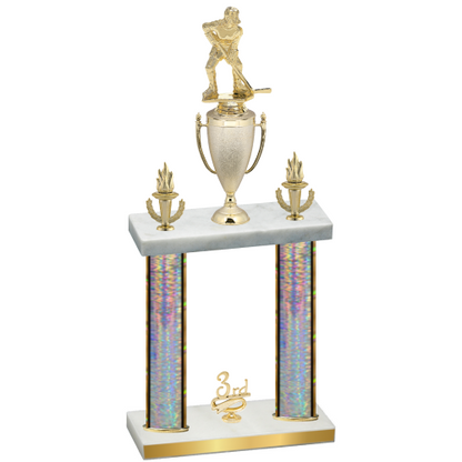 Double Silver Glacier Third Place Hockey Trophy