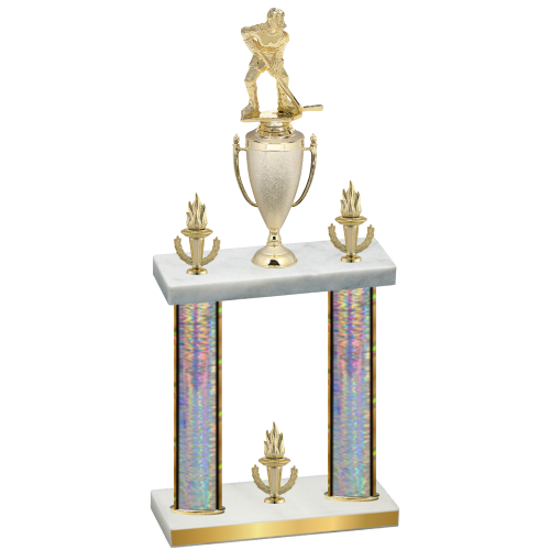Double Silver Glacier Victory Hockey Trophy