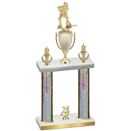 Double Silver Glacier Year Hockey Trophy